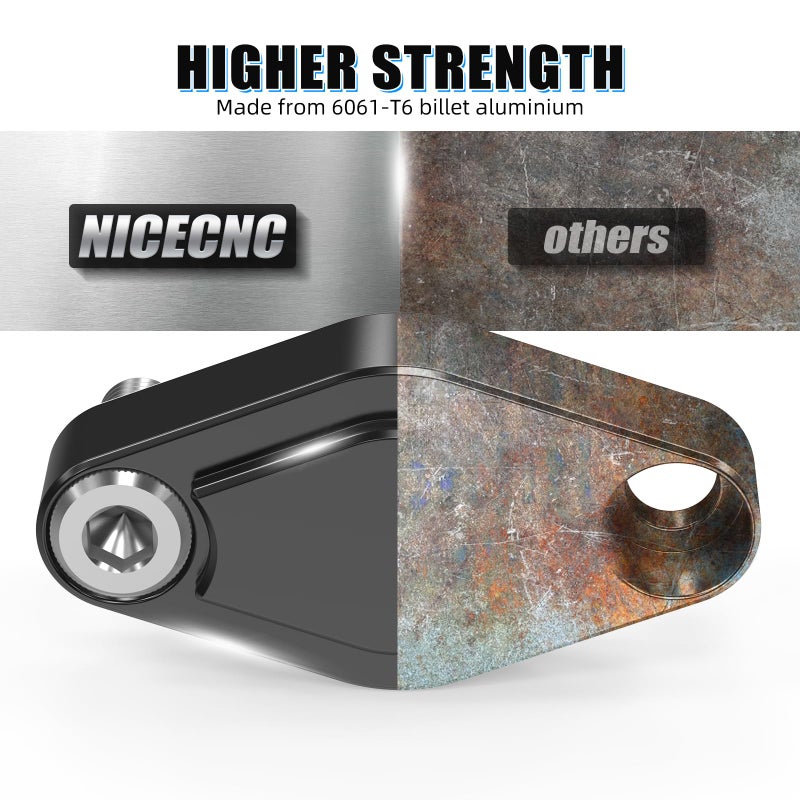 NICECNC Black CNC ATV Parking Brake Block Off Plate Compatible with Raptor 125,250,350,660,700,YFZ450/450R/X,Warrior 350,Banshee 350,TRX 450R/400EX/300EX,LTZ 400/LTR 450,KFX 400/450 - Image 4
